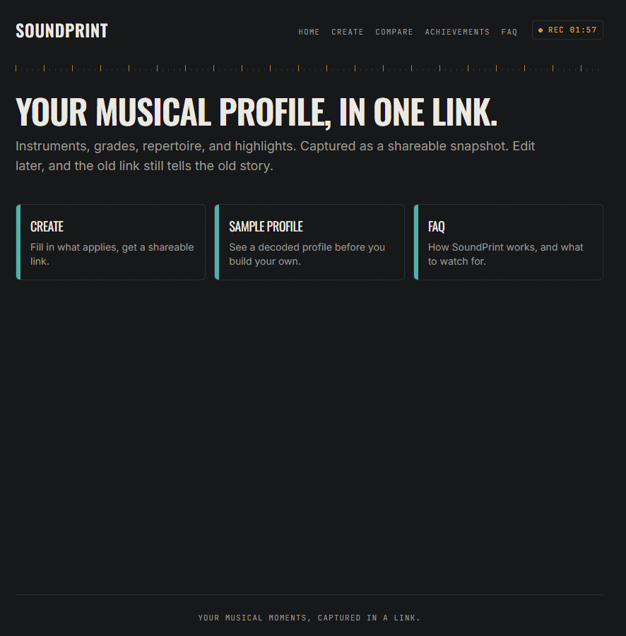 SoundPrint home